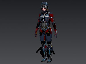 sci-fi female character 3D 模型