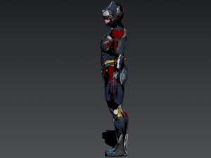 sci-fi female character 3D 模型