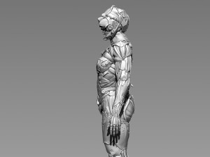 sci-fi female character 3D 模型