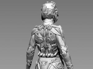 sci-fi female character 3D 模型