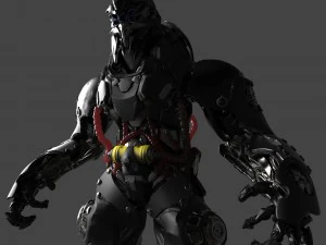 공상 과학 로봇 3D 모델