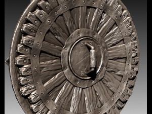 barbarian shield Modèle 3D