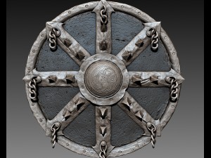 barbarian shield Modèle 3D