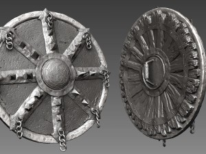 barbarian shield Modèle 3D