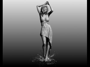 beautiful posed woman 3D Model