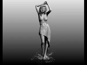 beautiful posed woman 3D Model