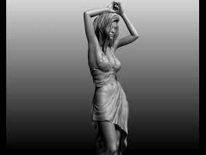 beautiful posed woman 3D Model