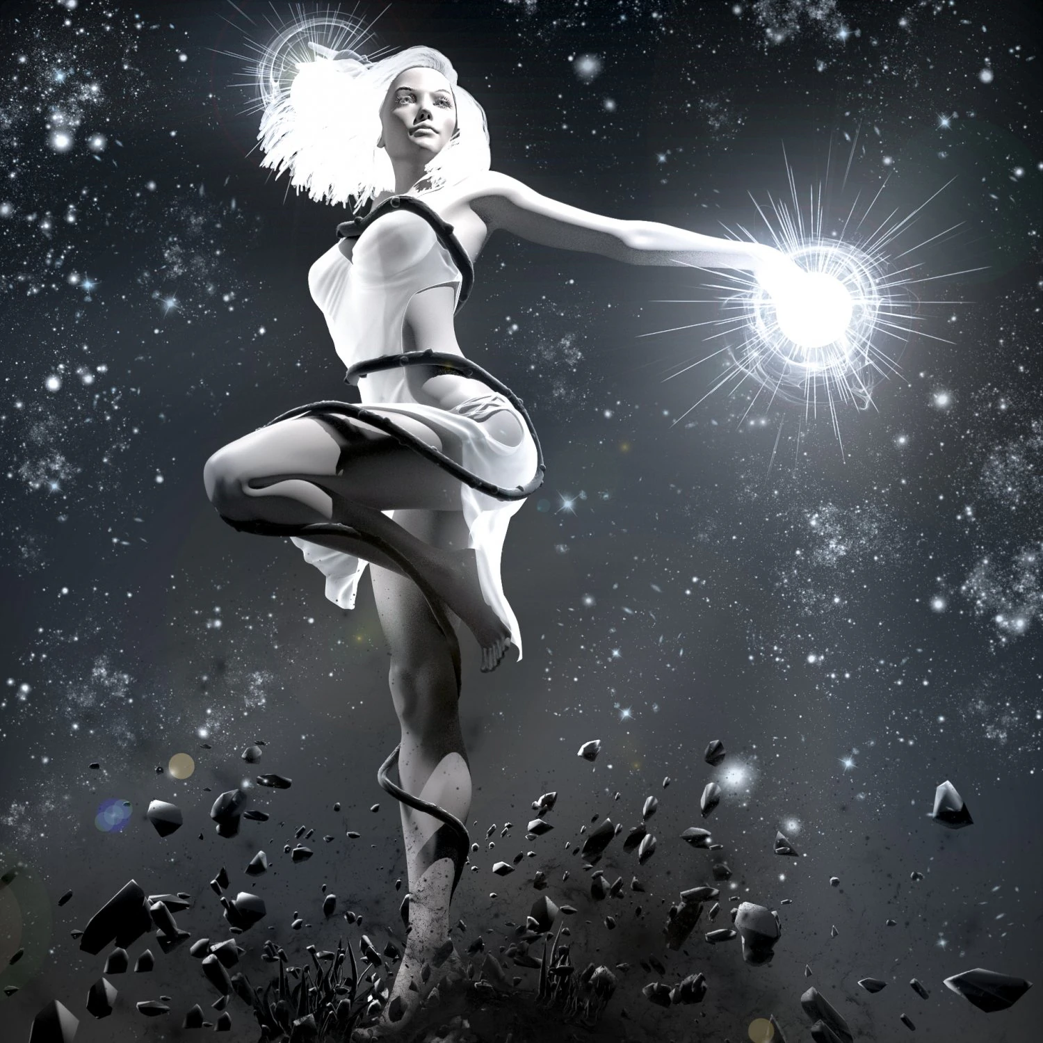 beautiful posed woman 2 3D Model .c4d .max .obj .3ds .fbx .stl .blend