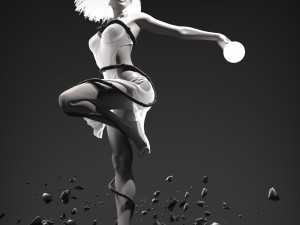 beautiful posed woman 2 3D Model