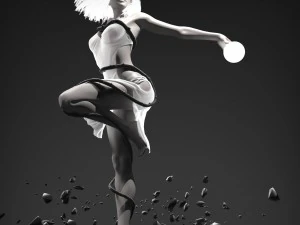 beautiful posed woman 2 3D Model