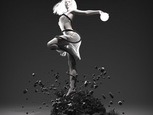 beautiful posed woman 2 3D Model