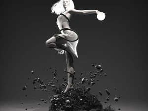 beautiful posed woman 2 3D Model