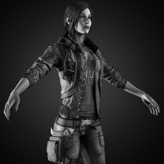 realistic woman Model 3D .c4d .max .obj .3ds .fbx .stl .blend 