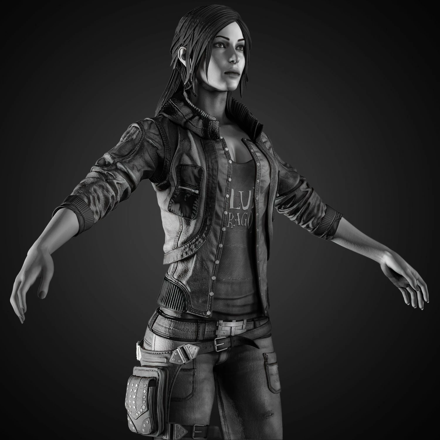 realistic woman 3D Model .c4d .max .obj .3ds .fbx .stl .blend 