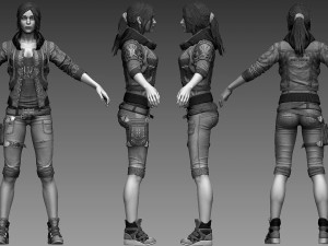 realistic woman Model 3D