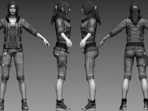 realistic woman 3D Model