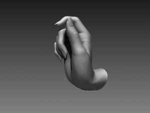 12 female hands imm brush for zbrush 3D 모델