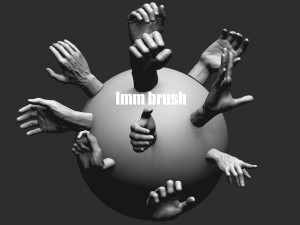 12 male hands imm brush for zbrush Modèle 3D