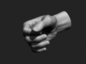 12 male hands imm brush for zbrush Modèle 3D