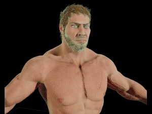 realistic muscular man 3D 모델