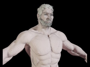 realistic muscular man 3D 모델