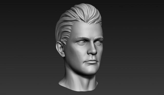 3d print ready male head 3D मॉडल .c4d .max .obj .3ds .fbx .stl .blend 