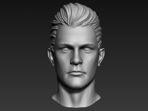 3d print ready male head 3D मॉडल
