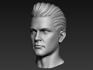 3d print ready male head 3D मॉडल