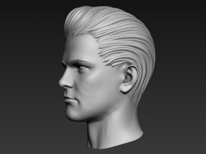 3d print ready male head 3D मॉडल