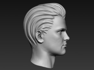 3d print ready male head 3D मॉडल
