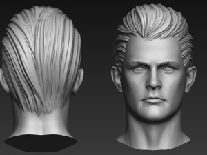 3d print ready male head 3D मॉडल