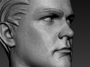 3d print ready male head 3D मॉडल