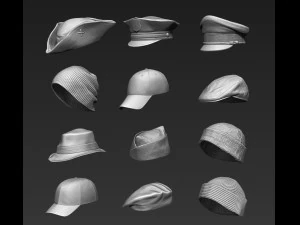 conjunto de toucas parte 1 Modelo 3D