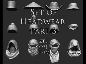 conjunto de touca parte 3 Modelo 3D
