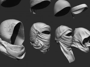 conjunto de touca parte 3 Modelo 3D