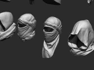 set of headwear part 3 3D 模型