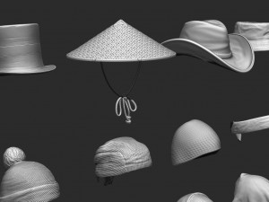 set of headwear part 3 3D 模型