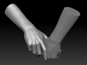 3d printable female hands 20 poses pack 3D Model