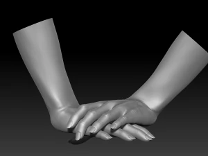 3d printable female hands 20 poses pack 3D Model