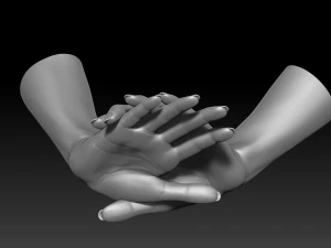 3d printable female hands 20 poses pack 3D Model