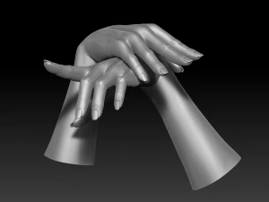 3d printable female hands 20 poses pack 3D Model