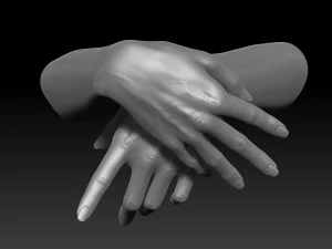 3d printable female hands 20 poses pack 3D Model