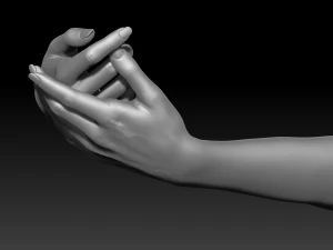 3d printable female hands 20 poses pack 3D Model