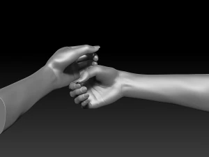 3d printable female hands 20 poses pack 3D Model