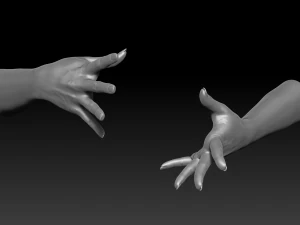 3d printable female hands 20 poses pack 3D Model