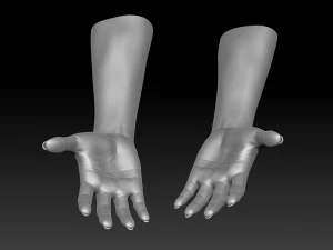 3d printable female hands 20 poses pack 3D Model