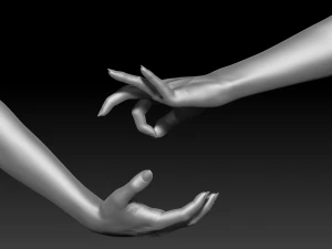 3d printable female hands 20 poses pack 3D Model