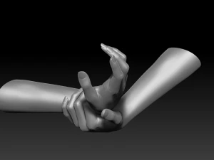 3d printable female hands 20 poses pack 3D Model