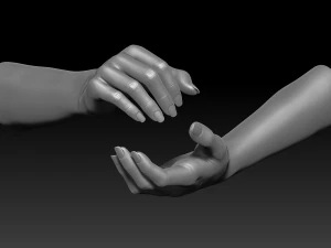 3d printable female hands 20 poses pack 3D Model