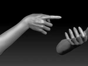 3d printable female hands 20 poses pack 3D Model